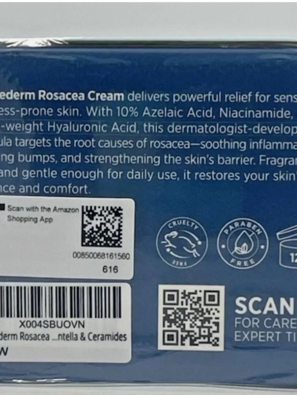 Lot of 2 Roycederm Azelaic Acid Rosacea Treatment Cream Redness Relief 4 oz